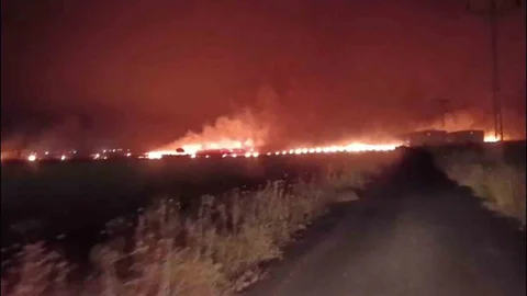 Şırnak'ta 300 Dönümlük Alan Yanarak Küle Döndü