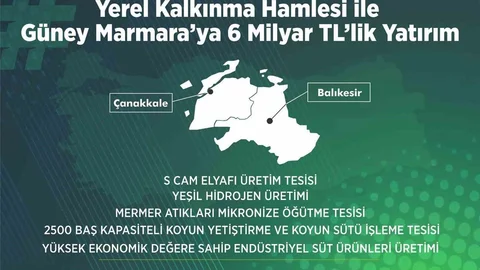 Güney Marmara'ya 6 Milyar TL Yatırım Geliyor