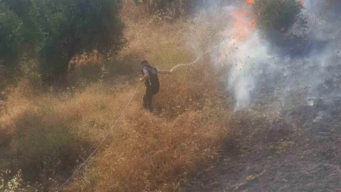 Nazilli'de Yangın Söndürme Çalışmaları Devam Ediyor