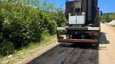 Sinop'ta Köy Yolları Yenileniyor