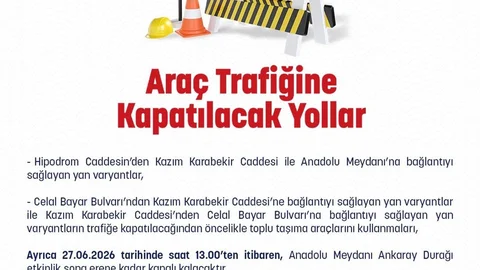Ankara'da Trafik Düzenlemesi Duyurusu