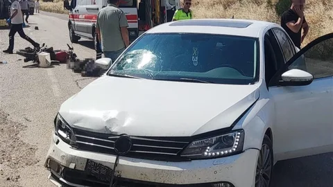 Amasya'da Motosiklet Kazası
