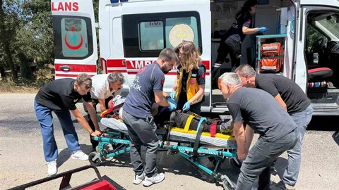 Çanakkale'de Motorlu Bisiklet Kazası