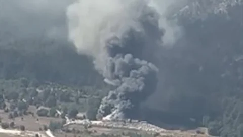Isparta'da Mermer Ocağında Yangın