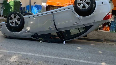 Bolu'da Takla Atan Araçta Yaralı Var