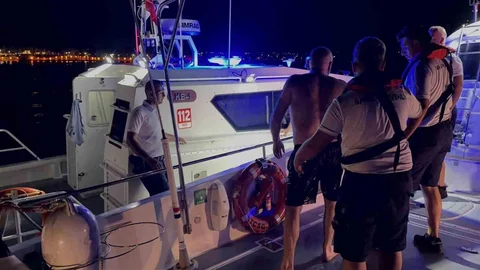 Didim Açıklarında Tekne Alabora Oldu