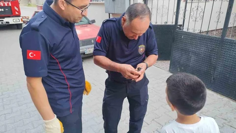 Çorum'da Sıkışan Kuş Kurtarıldı