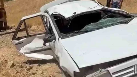 Siirt'te Otomobil Takla Attı