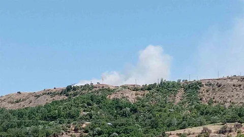 Elazığ Palu'da Arazi Yangını