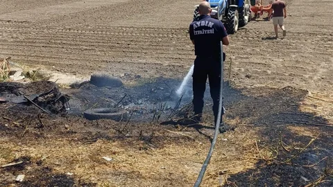 Aydın'da Arazi Yangını Kısa Sürede Kontrol Altına Alındı