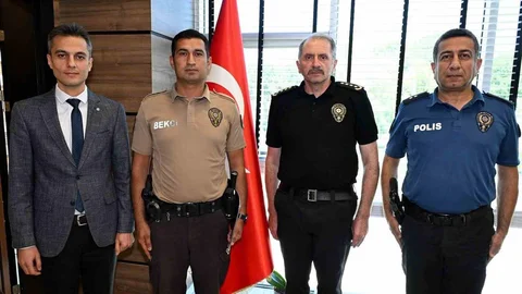 Uşak'ta Bekçiye Teşekkür Belgesi
