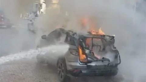 Osmaniye'de Otomobil Yangını