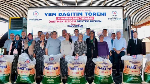 Denizli'de Üreticilere Yem Desteği Verildi
