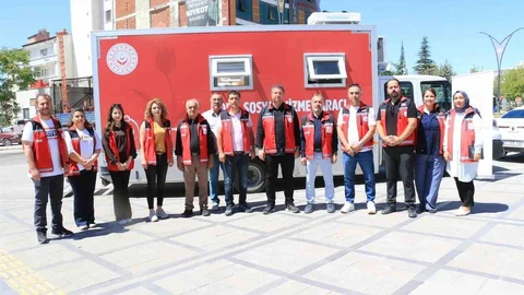 Elazığ'da Mobil Sosyal Hizmet Aracı Hizmete Girdi