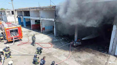 Samsun'da Yangın Söndüren Robot Tanıtıldı