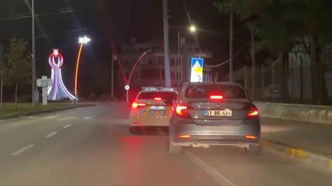 Aksaray'da Alkollü Sürücü Kovalamaca Yaşadı