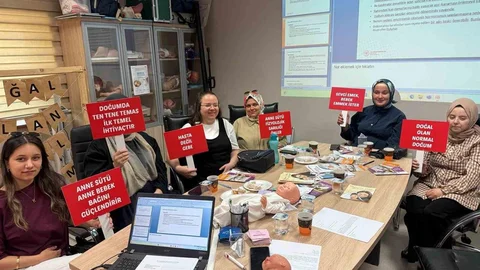 Düzce'de Gebe Okulu Eğitimleri Devam Ediyor