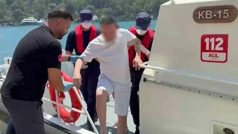 Muğla'da Özel Teknede Tıbbi Tahliye