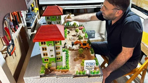 Kahramanmaraş'ta Deprem Sonrası Maket Yapıldı
