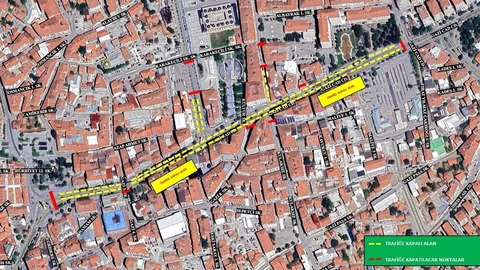 Gazi Caddesi'nde Trafik Kapatılıyor