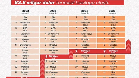 Türkiye Tarımsal Hasılası Rekor Kırdı