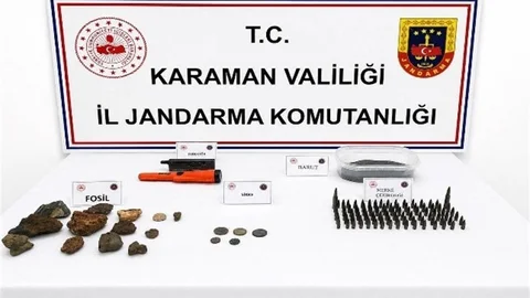Karaman'da Tarihi Eserler Ele Geçirildi