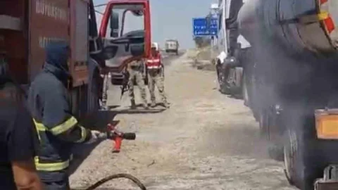 Mardin'de Tanker Yangını Kontrol Altına Alındı