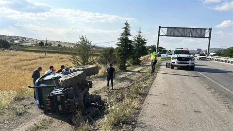 Burdur'da Traktör Devrildi, 1 Kişi Yaralandı