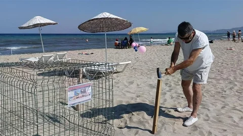 Kuşadası'nda Caretta Caretta Yuva Tespiti