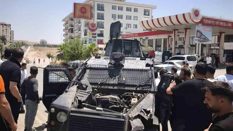 Cizre'de Polis Aracı Takla Attı