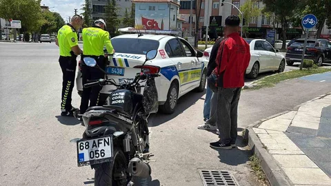 Aksaray'da Sigortasız Motosiklet Ceza Yedi