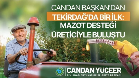 Mazot Desteği Projesi Tekirdağ'da Başladı
