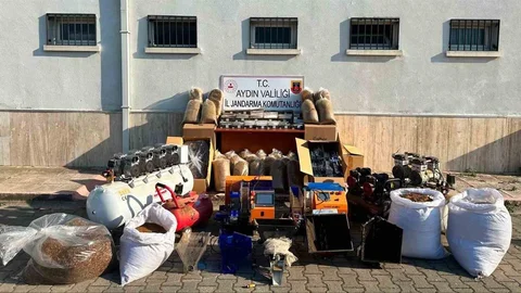 Köşk'te Kaçak Sigara İmalathanesi Baskını