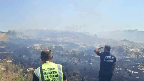 Didim'de Arazi Yangınına Müdahale Desteği