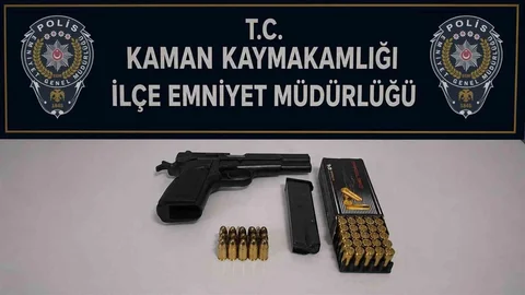 Kaman'da Ruhsatsız Silah Ele Geçirildi