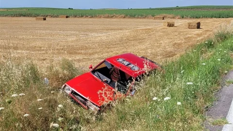 Edirne’de Şarampole Uçan Otomobil Kazası