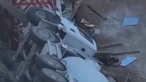 Kahramanmaraş'ta Beton Mikseri Devriildi