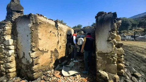 Bozdoğan'da Yangın Sonrası Hasar Tespiti