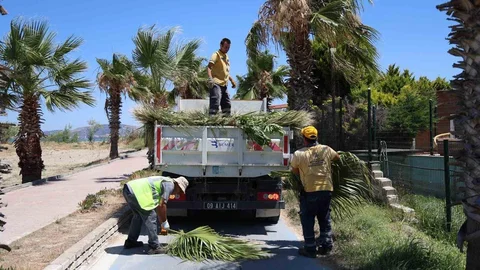 Kuşadası’nda Yeşil Alan Düzenlemeleri Devam Ediyor