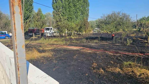 Bilecik'te Bahçede Yangın Çıktı