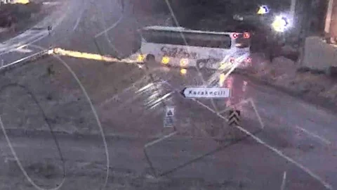 Kırıkkale'de Otobüs Kazası Görüntülendi