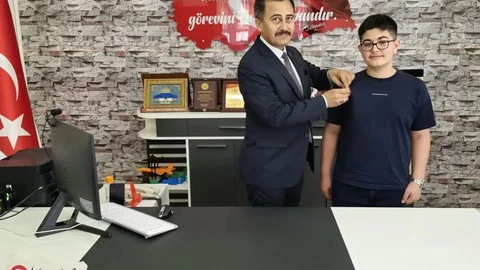 LGS Şampiyonu Musab Çınar’a Ödül Verildi