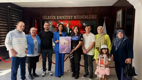 Bilecik'te Polis Çiftine Veda Töreni