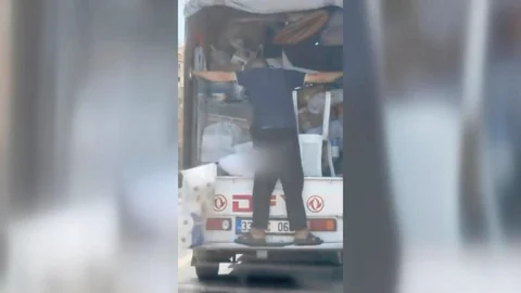 Sosyal medyadaki görüntüler ihbar oldu, kamyonet sürücüsüne ceza kesildi