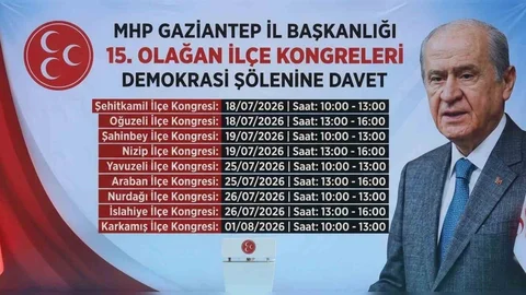 MHP Gaziantep İlçe Kongre Takvimi Açıklandı