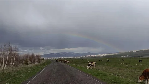 Ardahan'da Gökkuşağı Görüntüsü