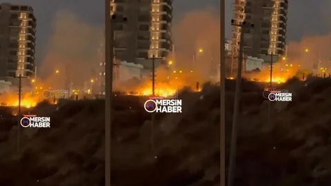 Yenişehir Kuzeykent’te Yangın! Bahçede Başlayan Alevler Ekipleri Harekete Geçirdi