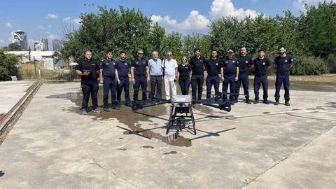 Bursa'da Yangın Söndürme Dronu Tanıtımı