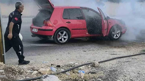 Adıyaman'da Otomobil Yangını