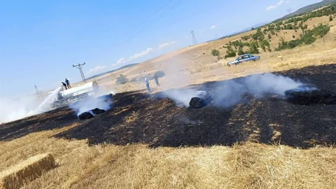 Sinop'ta Yangın Çıkışı Balya Makinesi Arızası İle İlgili